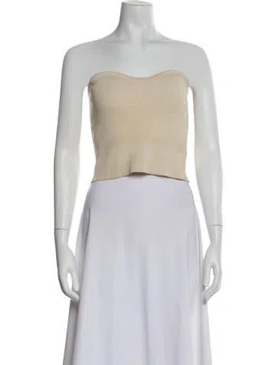 Pre-owned Dissh Strapless Crop Top In Neutral