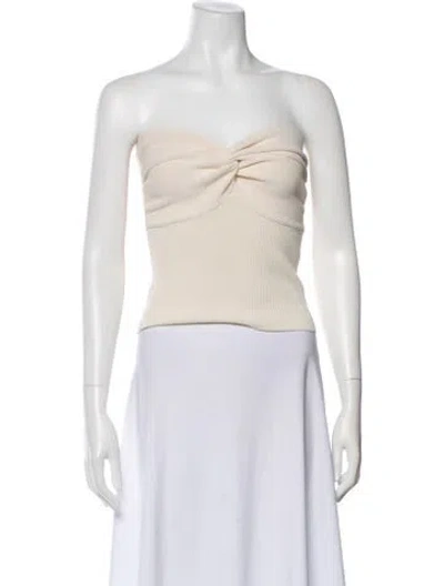 Pre-owned Dissh Strapless Crop Top In Neutral