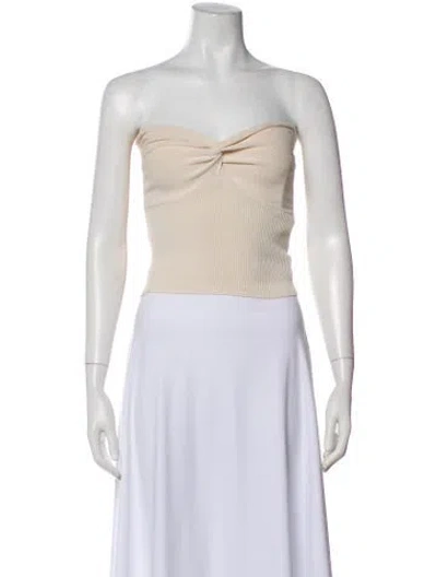 Pre-owned Dissh Strapless Crop Top In Neutral