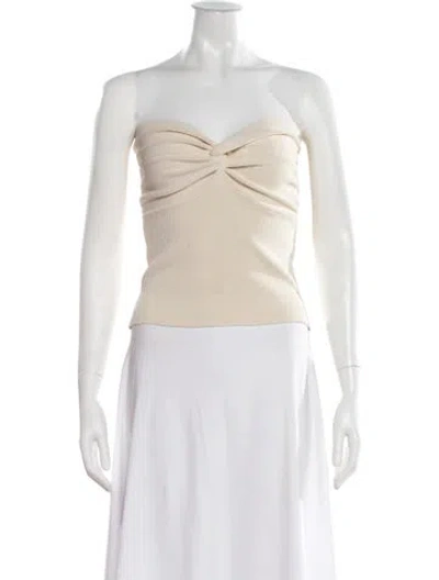 Pre-owned Dissh Strapless Crop Top In Neutral