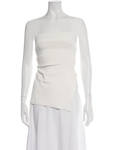 Pre-owned Dissh Strapless Crop Top In Neutrals