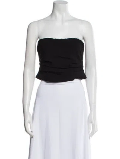 Pre-owned Dissh Strapless Crop Top W/ Tags In Black
