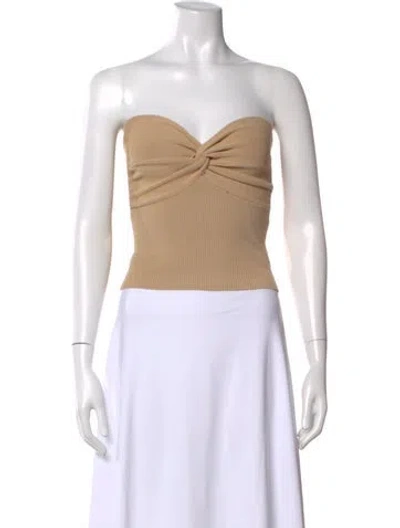 Pre-owned Dissh Strapless Crop Top W/ Tags In Neutral