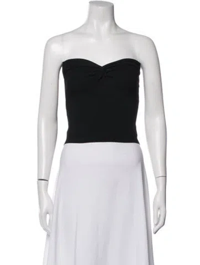 Pre-owned Dissh Strapless Crop Top In White