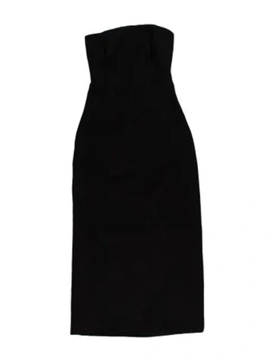 Pre-owned Dissh Strapless Knee-length Dress In Black