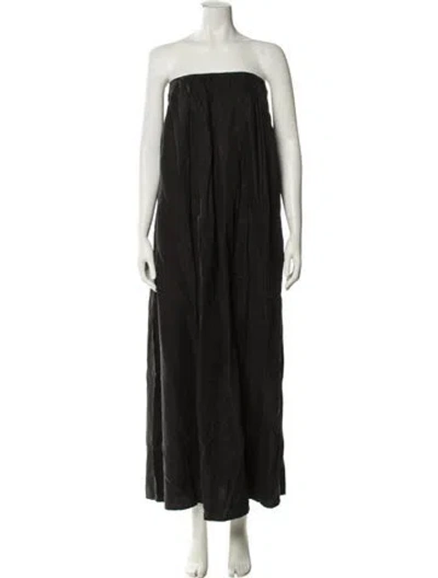 Pre-owned Dissh Strapless Long Dress In Black