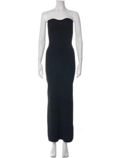 Pre-owned Dissh Strapless Long Dress In Black
