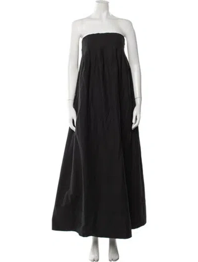 Pre-owned Dissh Strapless Long Dress In Black
