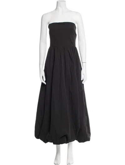 Pre-owned Dissh Strapless Long Dress In Black