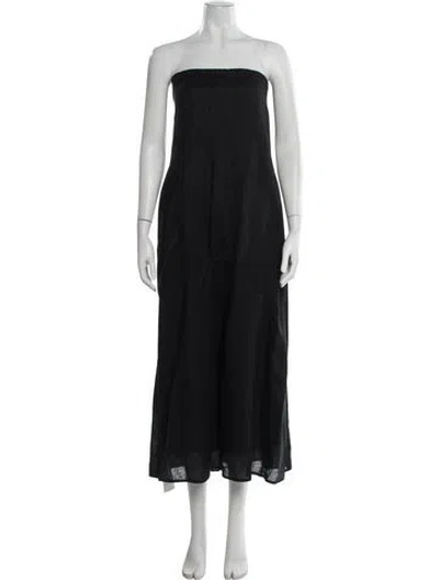 Pre-owned Dissh Strapless Long Dress In Black