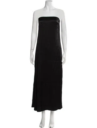Pre-owned Dissh Strapless Long Dress In Black