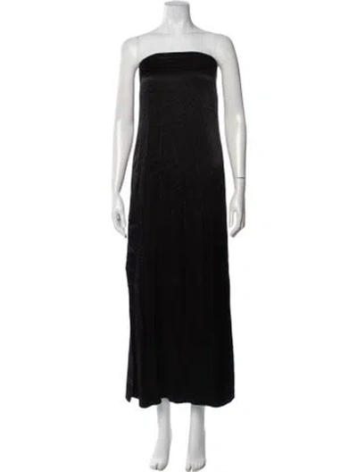 Pre-owned Dissh Strapless Long Dress In Black