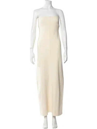 Pre-owned Dissh Strapless Long Dress In Brown