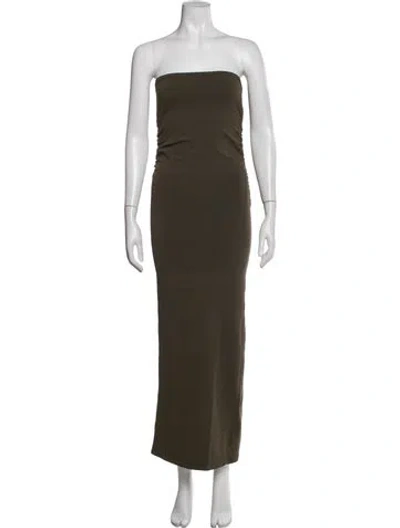 Pre-owned Dissh Strapless Long Dress In Green