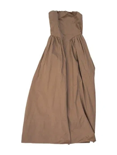 Pre-owned Dissh Strapless Long Dress In Neutral