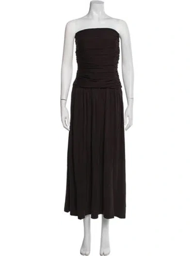 Pre-owned Dissh Strapless Long Dress W/ Tags In Brown