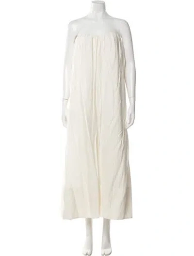 Pre-owned Dissh Strapless Long Dress W/ Tags In Neutral