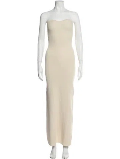 Pre-owned Dissh Strapless Long Dress W/ Tags In Neutral