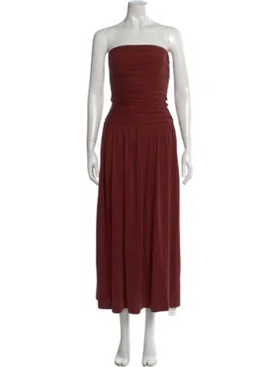 Pre-owned Dissh Strapless Long Dress W/ Tags In Red