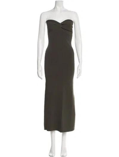 Pre-owned Dissh Strapless Midi Length Dress In Black