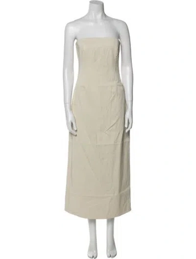 Pre-owned Dissh Strapless Midi Length Dress W/ Tags In Neutral