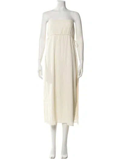 Pre-owned Dissh Strapless Midi Length Dress W/ Tags In Neutral