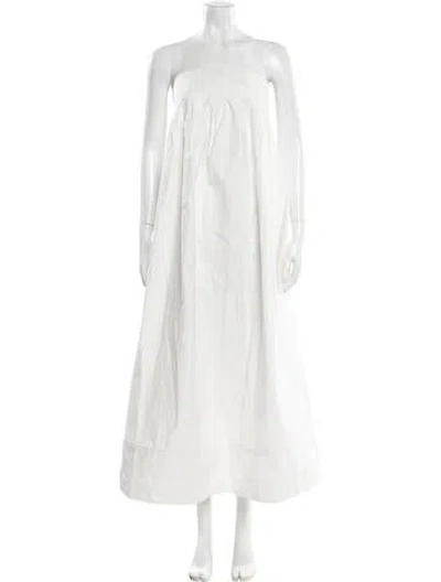 Pre-owned Dissh Strapless Midi Length Dress W/ Tags In White