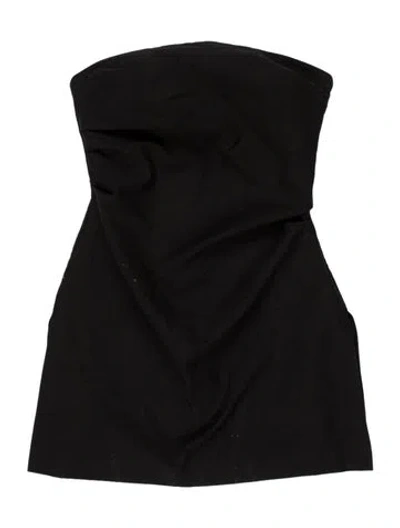 Pre-owned Dissh Strapless Mini Dress In Black