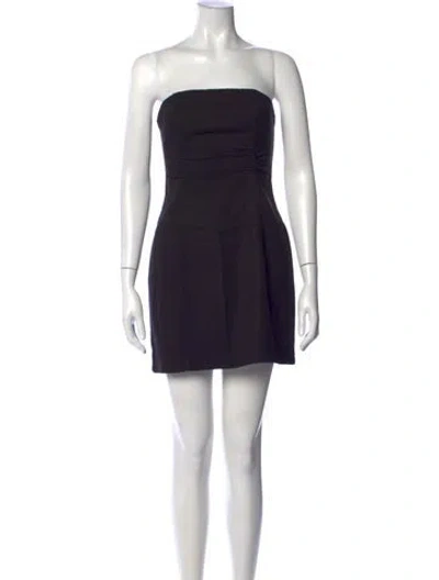 Pre-owned Dissh Strapless Mini Dress In Black