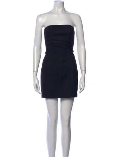 Pre-owned Dissh Strapless Mini Dress In Black