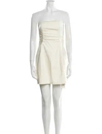 Pre-owned Dissh Strapless Mini Dress In Neutral