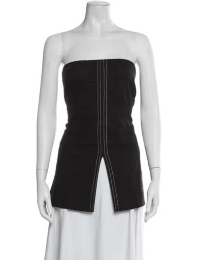 Pre-owned Dissh Strapless Top In Black