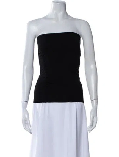 Pre-owned Dissh Strapless Top In Black