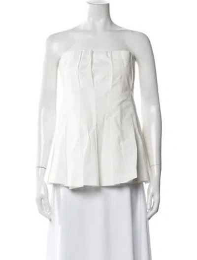 Pre-owned Dissh Strapless Top In White