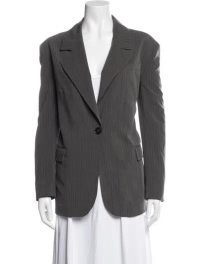 Pre-owned Dissh Striped Blazer In Grey