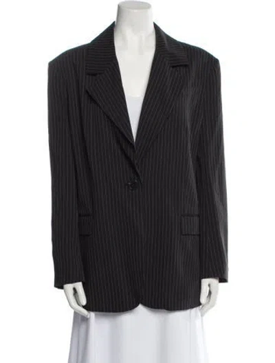 Pre-owned Dissh Striped Blazer W/ Tags In Black