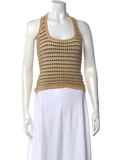Pre-owned Dissh Striped Halterneck Crop Top In Multi