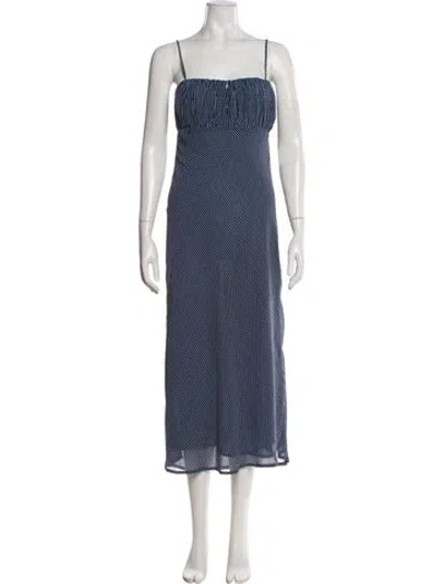 Pre-owned Dissh Striped Long Dress In Blue