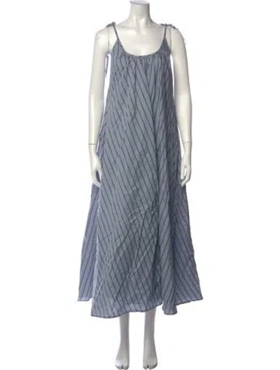 Pre-owned Dissh Striped Long Dress In Blue