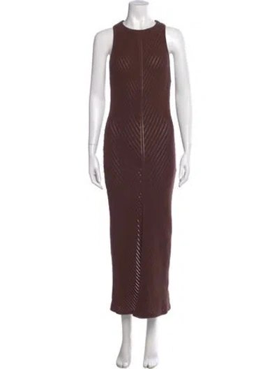 Pre-owned Dissh Striped Long Dress W/ Tags In Brown