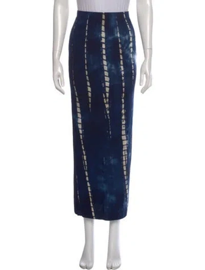 Pre-owned Dissh Striped Midi Length Skirt In Blue