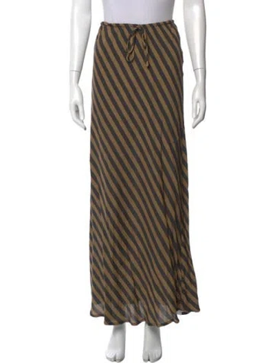 Pre-owned Dissh Striped Midi Length Skirt In Multi