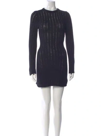 Pre-owned Dissh Striped Mini Dress In Blue