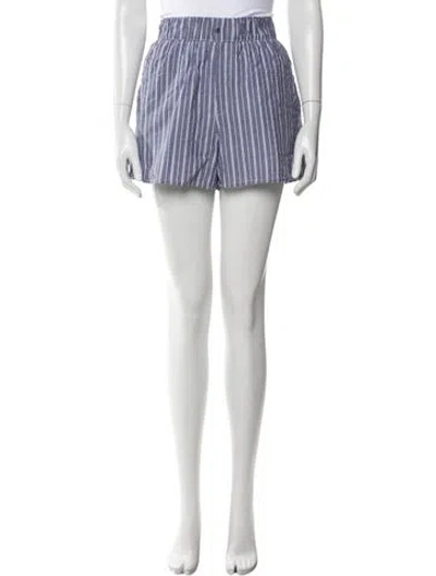 Pre-owned Dissh Striped Mini Shorts In Blue