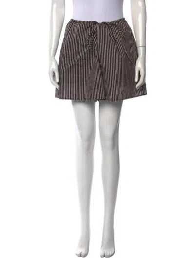 Pre-owned Dissh Striped Mini Shorts In Multicolor