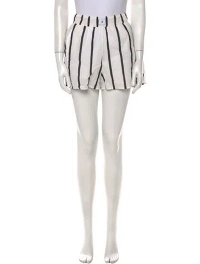 Pre-owned Dissh Striped Mini Shorts In Neutral