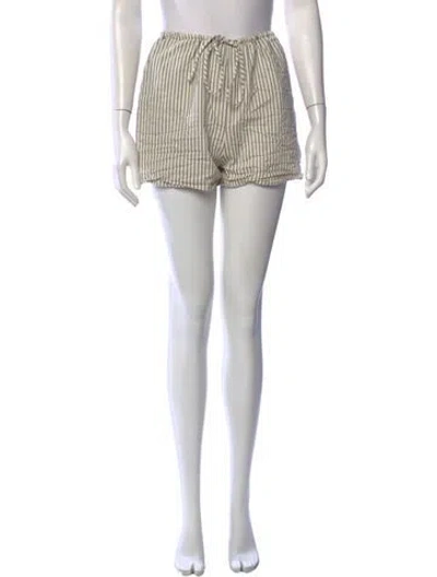 Pre-owned Dissh Striped Mini Shorts In Neutrals
