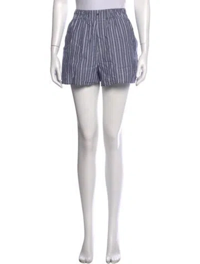 Pre-owned Dissh Striped Mini Shorts In White