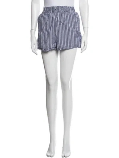 Pre-owned Dissh Striped Mini Shorts In White