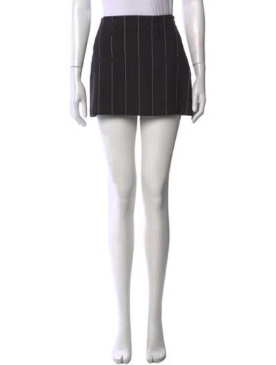 Pre-owned Dissh Striped Mini Skirt In Black